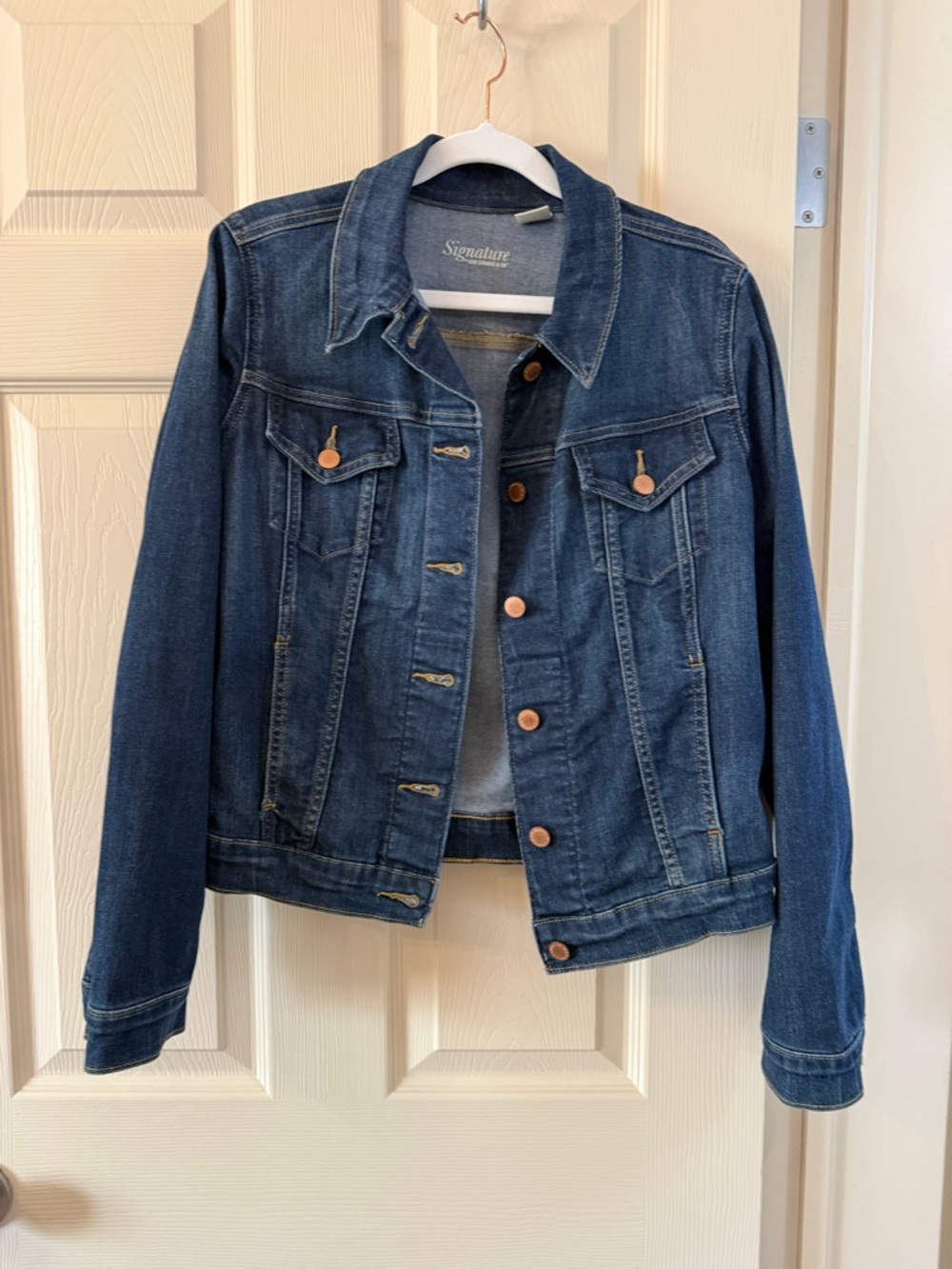 💙Levi’s Dark Denim Signature Jacket size Medium 💙 - Picture 3 of 5